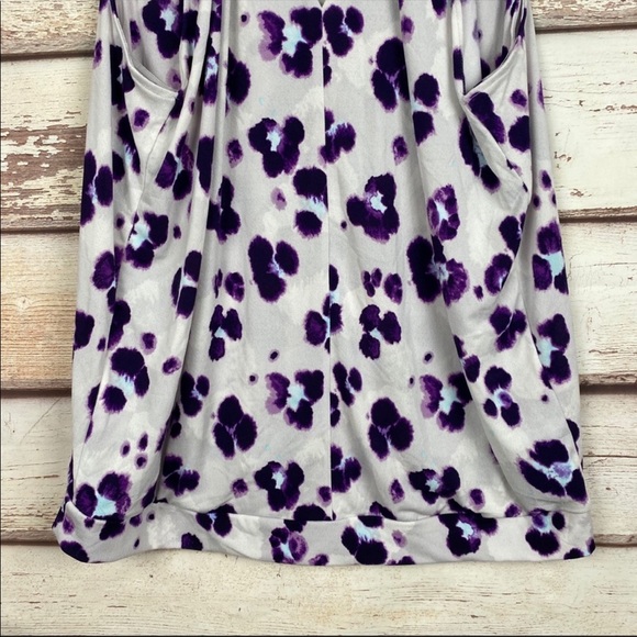 Lane Bryant lavendar cheetah drape blouse 22/24 - Picture 4 of 12